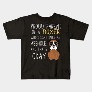 Proud Parents of Boxer Pet Lover Kids T-Shirt